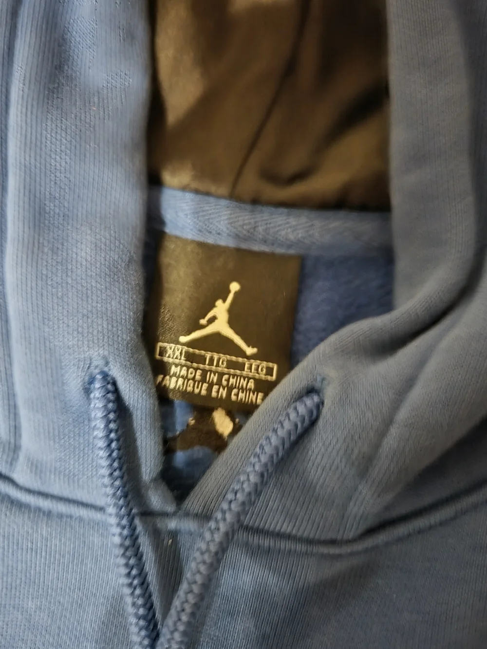 Vintage Y2K Air Jordan Embroidered Spell Out Hoodie Royal Blue Mens XXL Baggy